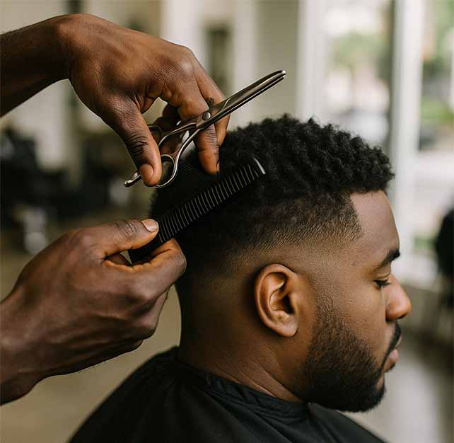 Hair system planning step in Alpharetta, Georgia